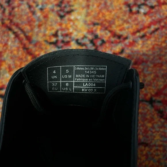 Dr. Martens Black 1461 MONO SMOOTH LEATHER OXFORD SHOES - Picture 8 of 8